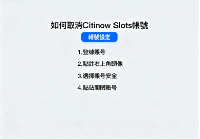 如何取消我的Citinow Slots帳號？——解鎖自由選擇的智慧之道
