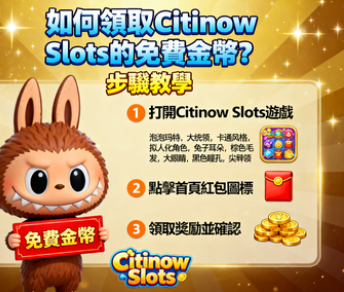 如何領取Citinow Slots的免費金幣？掌握這三招讓金幣自動湧入！
